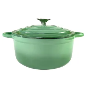Dutch Oven,Dutch Oven Pot With Lid,4.5 QT Enamel Dutch Ovens With Dual Handles,Cast Iron Pot For Braiser,Cooking,Gifts For Family (Option: green)