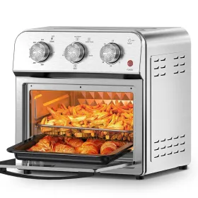 Family Size Air Fryer Toaster Oven Combo, 13QT, 360° Hot Air Circulation For Healthy Oil-Free Cooking, Multifunctional Convection Contertop Oven, (Option: PROGA13S)