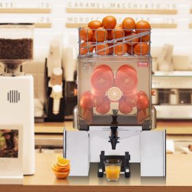 Commercial Orange Juicer Machine, 120W Automatic Juice Extractor With Water Tap, Stainless Steel Orange Squeezer 20 Oranges/Minute, With Pull-Out (Option: Multicolor)