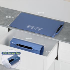 Silicone Food Heating Pad, Kitchen Dining Table Heating Pad, Heating Pad With 10 Temperature Settings, Foldable And Rollable Soft Table Pad, Buff (Option: blue)