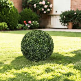 18.5IN Topiary Balls Artificial Outdoor Faux Boxwood Plants Large Green Decorative Spheres for Garden Front Porch Patio Planter Decoration, 2pcs/ (Option: green)