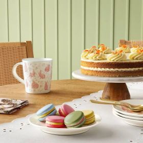 13.53 Fl Oz Stoneware Easter Aralia Mug Hand Painted Pink (Option: pink)