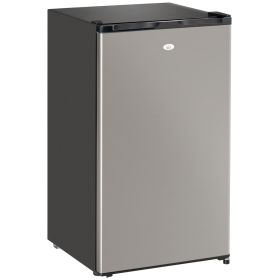 Mini Fridge with Freezer, Compact Mini Refrigerator with 3.3Cu Ft Capacity, Adjustable Shelves and Temperature and Reversible Door for Bedroom, (Option: Silver-510x480x900 mm)
