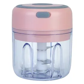 Mini Electric Garlic Chopper Ginger Chopper With 8.45OZ Capacity Cordless Garlic Mincer Food Chopper (Option: pink)