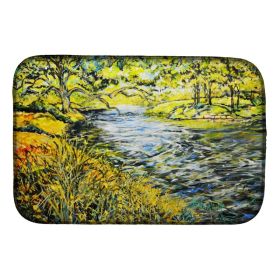 At The Grand Hotel Dish Drying Mat Absorbent Dish Drying Mat Pad for Kitchen Counter Dish Drainer Mat for Countertop, 14 x 21", Multicolor (Option: Default)